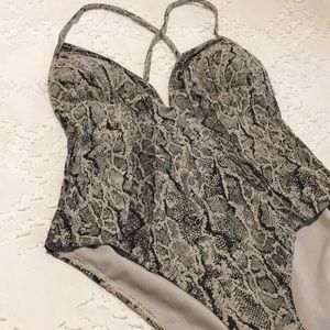 Snakeskin swim suit
